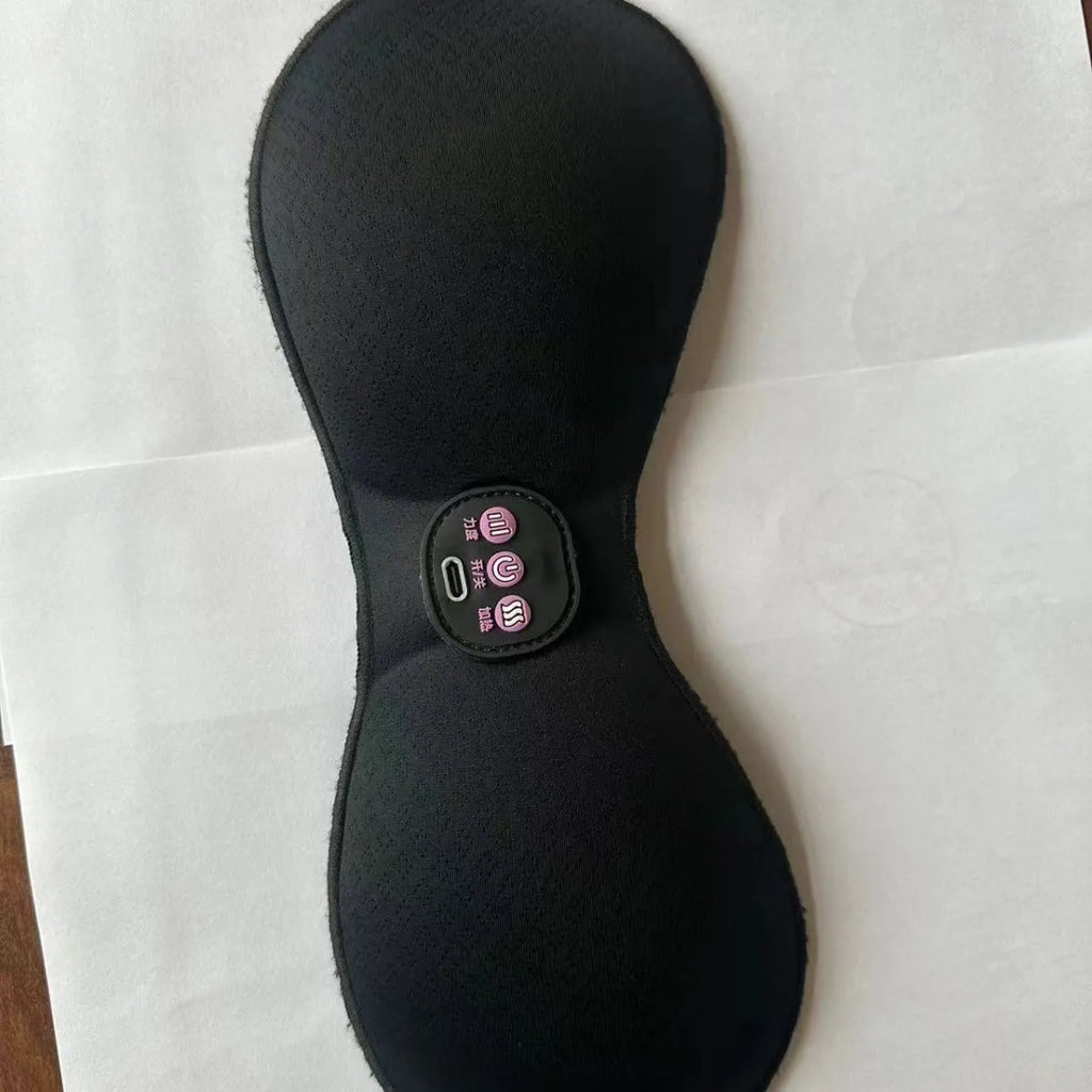 Black electric massage chest stickers with three-key control panel