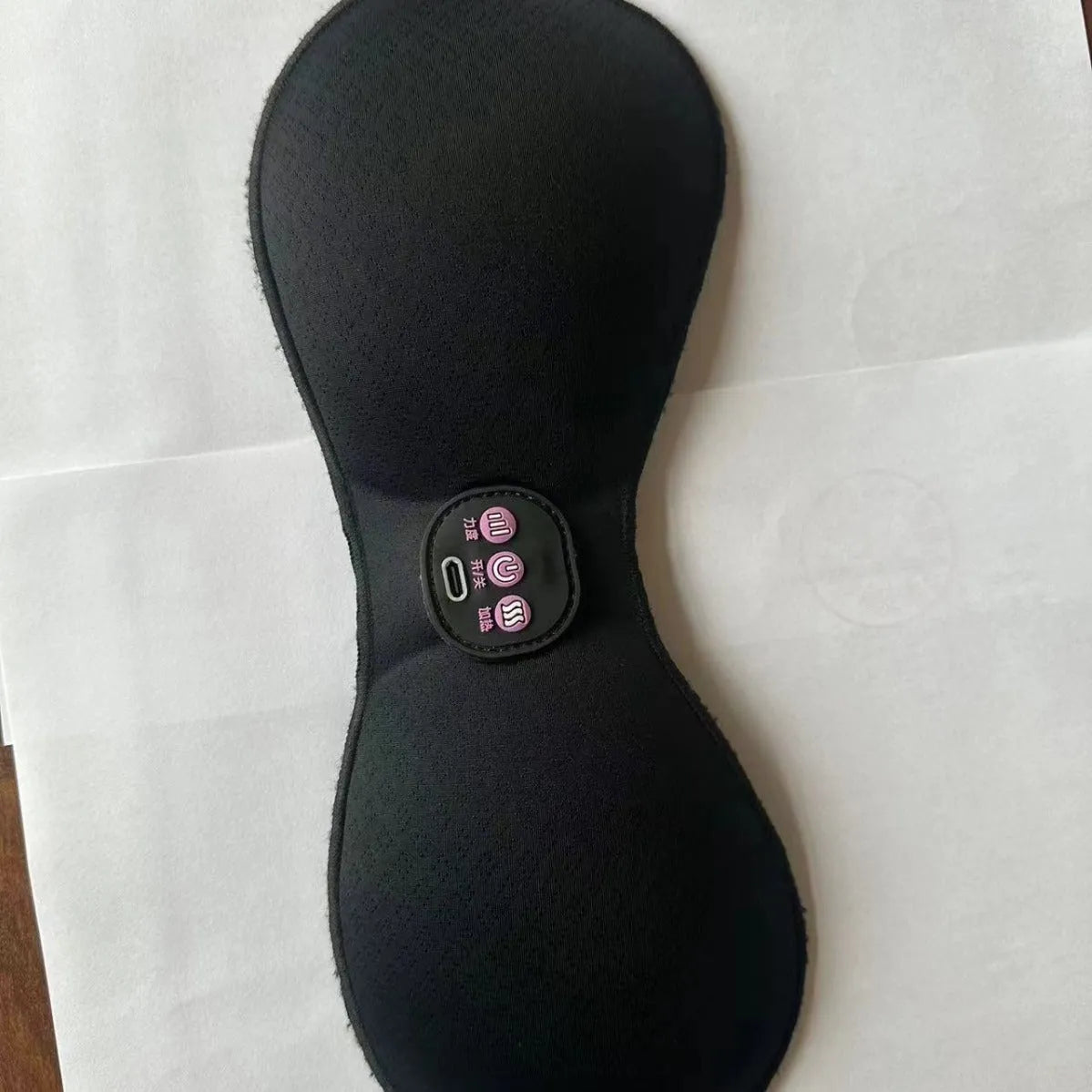 Black electric massage chest stickers with three-key control panel