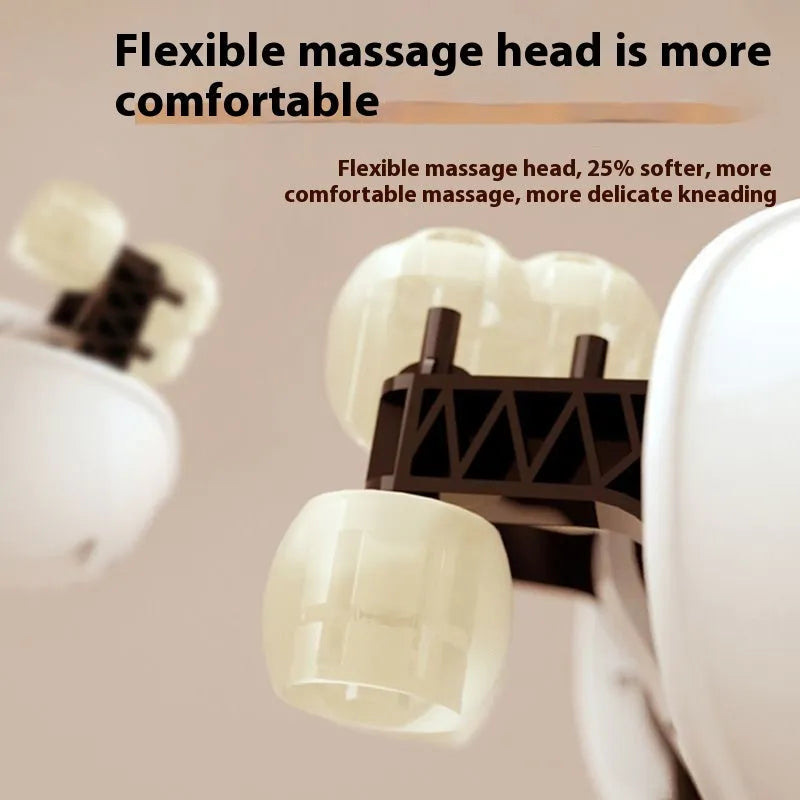 Blue rechargeable electric neck and back massager with foldable design