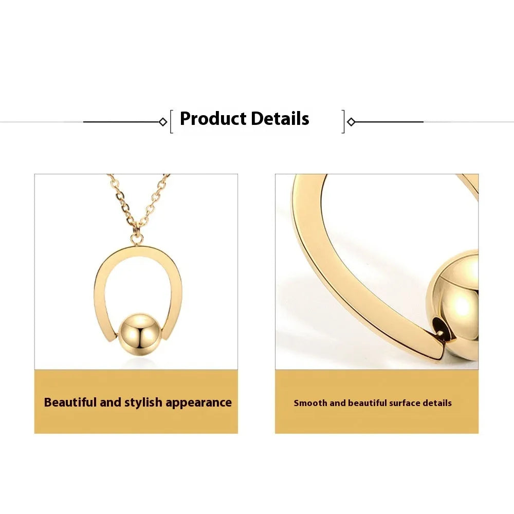 Stainless steel geometric pendant necklace with cross chain in gold or silver electroplate