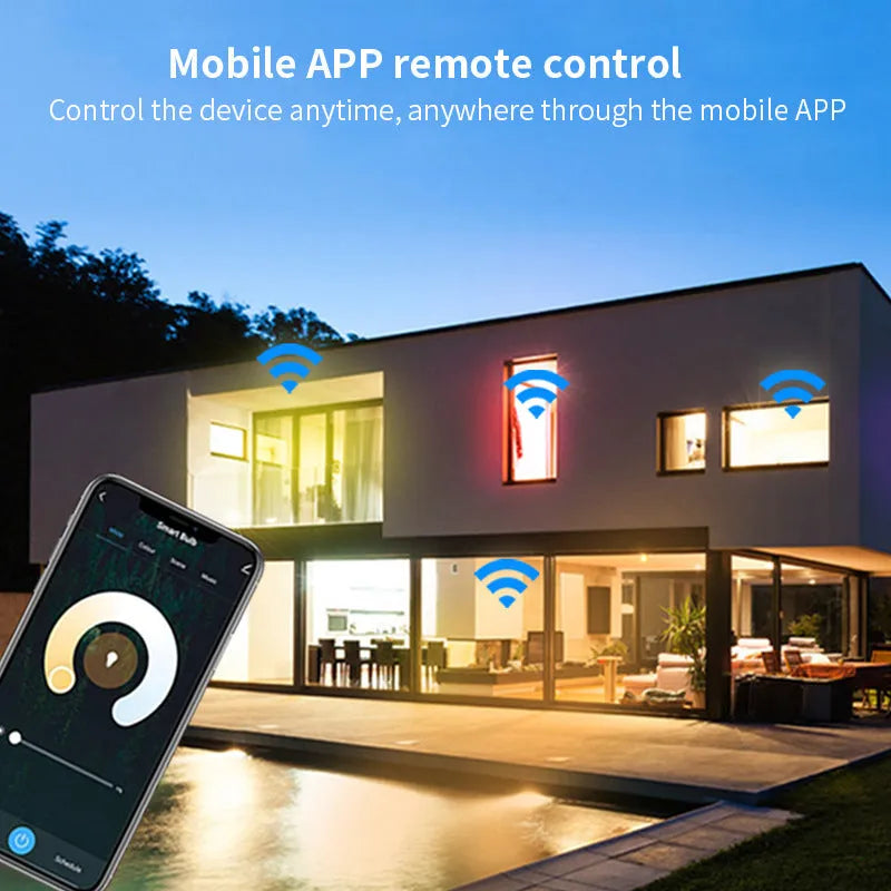 Smart GU10 LED spotlight bulb with RGBCCT colour changing and WiFi connectivity for voice control