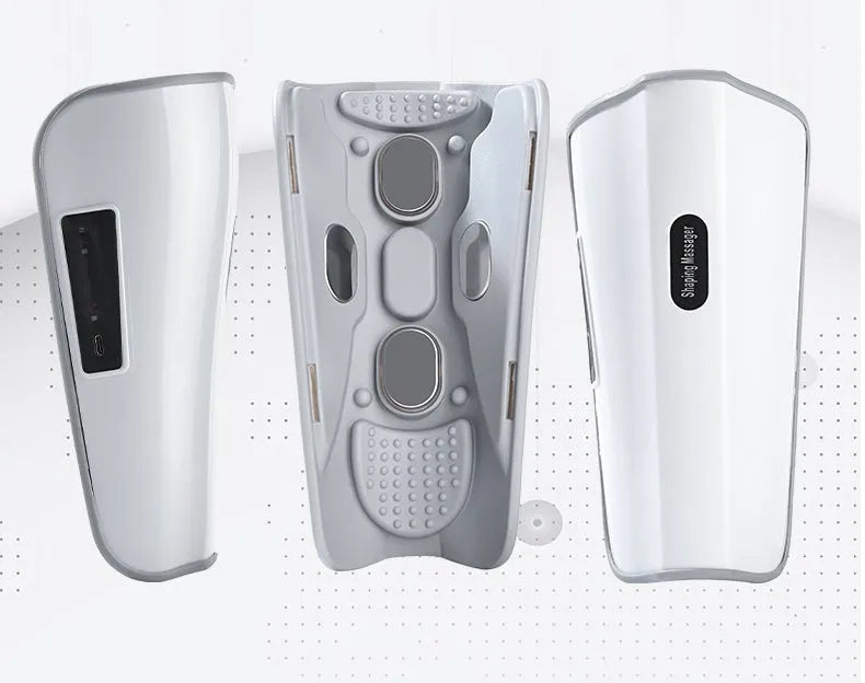 White plastic calf massager with acupoint massage function and Type-C charging port