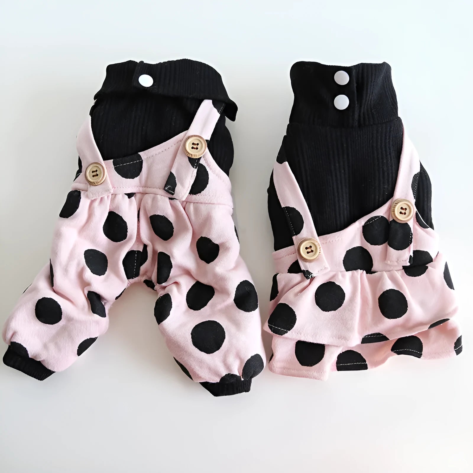 Couple-style dog clothes with lapel and shoulder strap in unisex cloth material