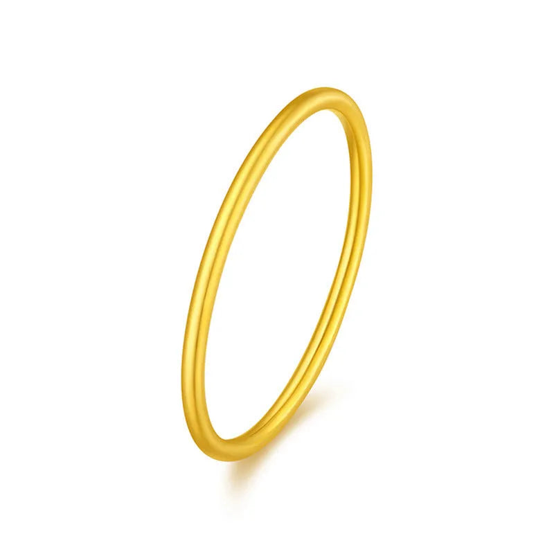 Brass gold plated women's ring showing twist, matte, and glossy style options