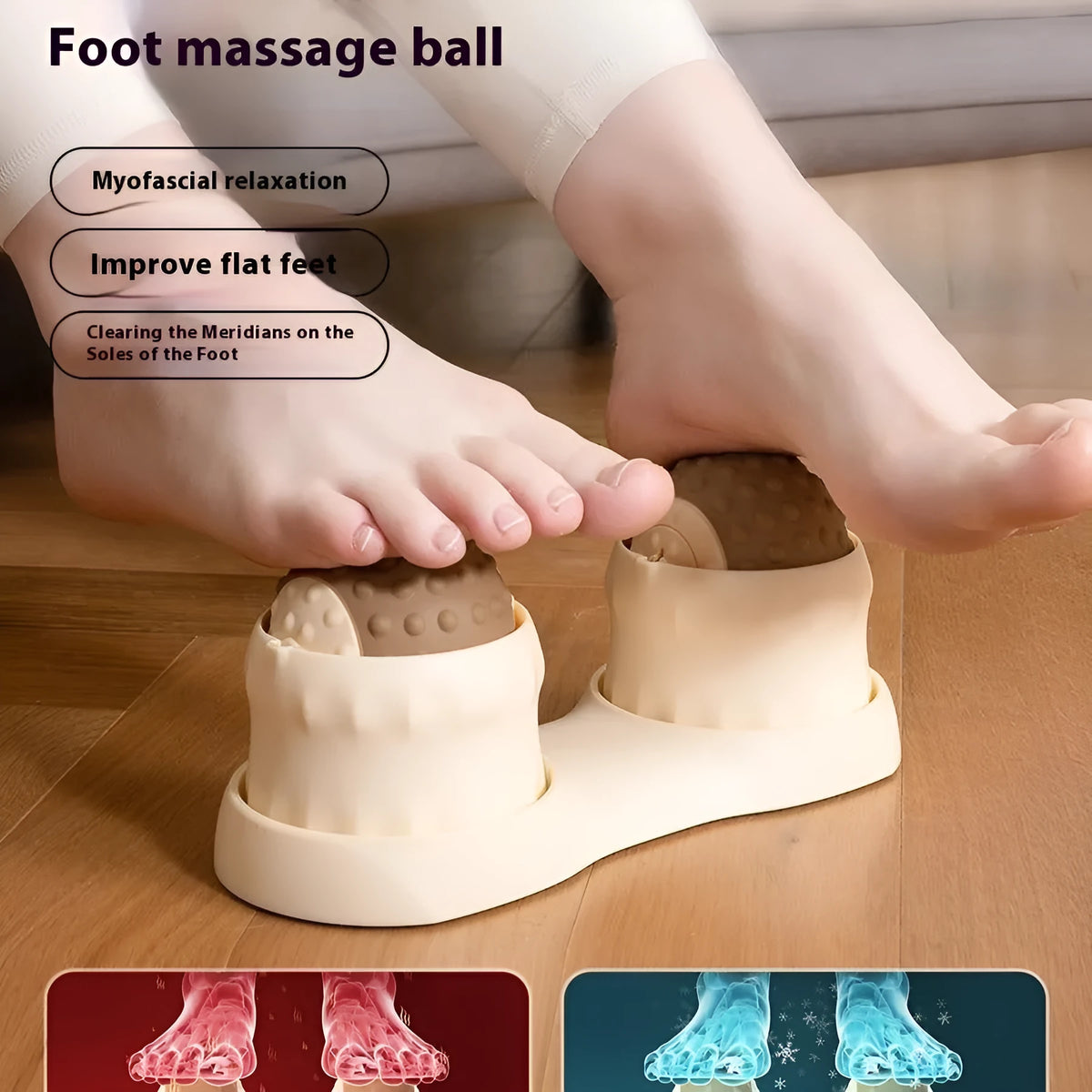 Massage ball set for cold and hot compress therapy in caramel mocha and green colour options