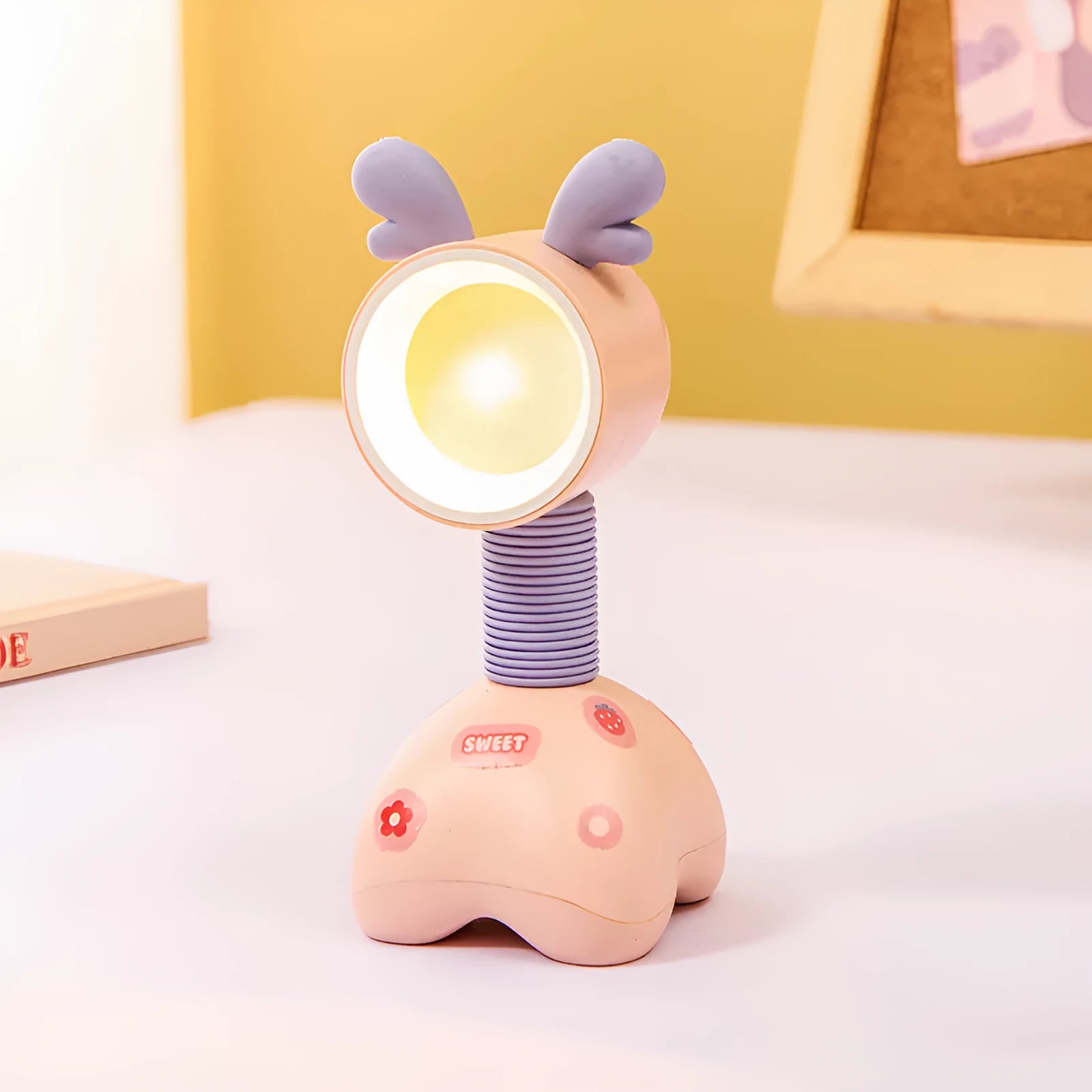 Creative DIY cartoon magnetic desktop night lamp in various colours with adjustable lighting