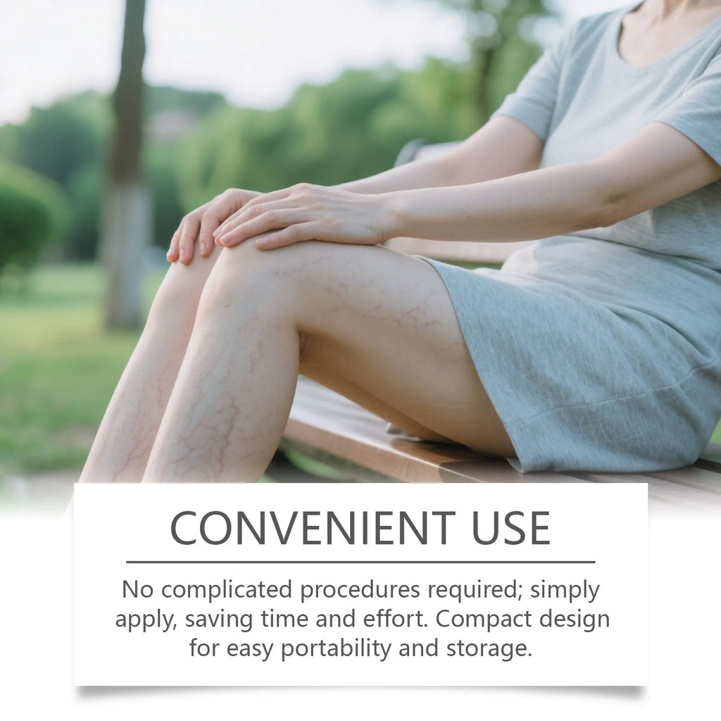 Pack of twelve leg care massage patches with plant ingredients and a nursing patch.