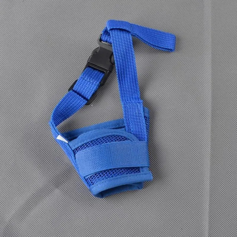 Adjustable plastic dog muzzle in multiple colours and sizes for safety and training