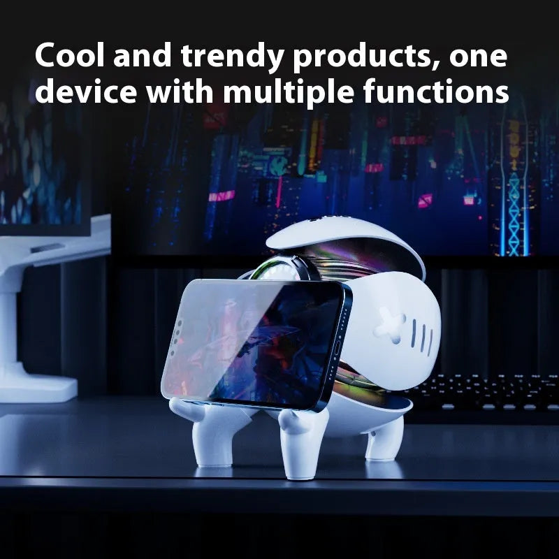 Mech Monster smart clock Bluetooth speaker with clock display, RGB light, white or yellow, 6W output