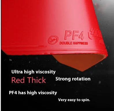 PF4-50 Fast Attack Sticky Classic-50 table tennis racket with anti-spin rubber in red and black colour options