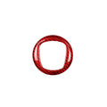 Carbon fibre steering wheel decorative sticker frame in black or red for car interior customisation
