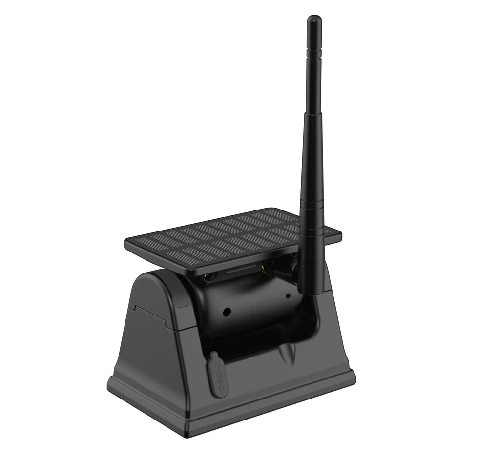 YL-Solar WF908 black wireless reversing camera with magnet base and solar panel on top