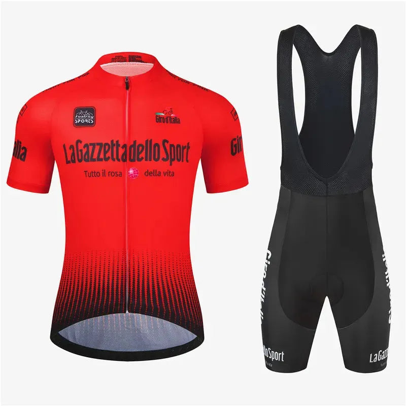 Cycling clothing suit in quick-dry polyester fabric for summer cycling and running activities