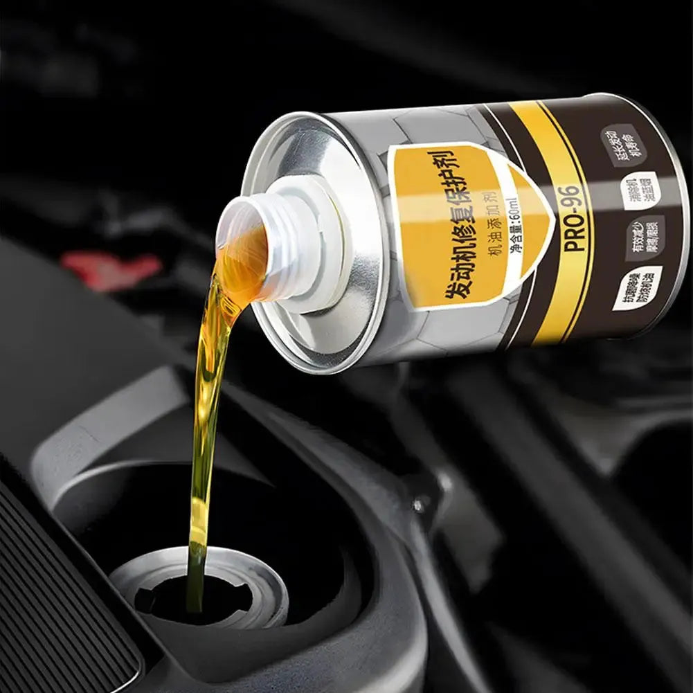 60ml bottle of engine oil anti-wear additive with a white cap.
