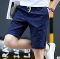 Men's thin cotton capri shorts with lace-up front placket in various colours