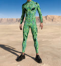 Adult 3D digital print cosplay jumpsuit in stretch spandex, one-piece Halloween costume, sizes S to 4XL