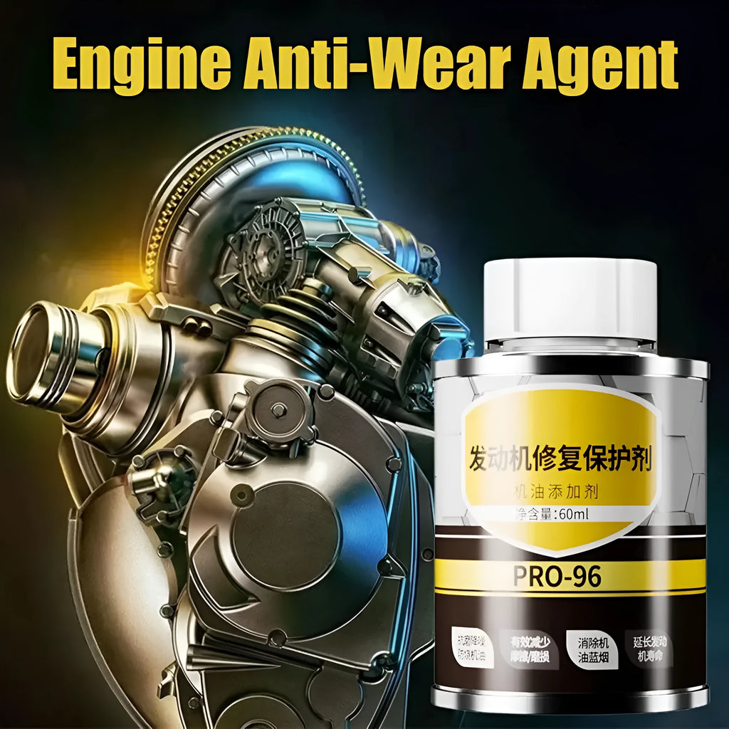 60ml bottle of engine oil anti-wear additive with a white cap.