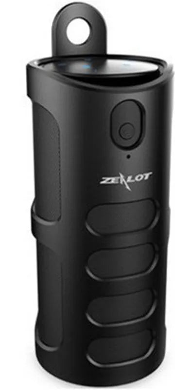 Cylindrical wireless Bluetooth speaker in Black Blue or Red with 4000mAh battery and 10m range