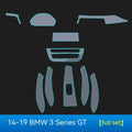Transparent TPU protective film for BMW 3 Series centre console and gear shift area