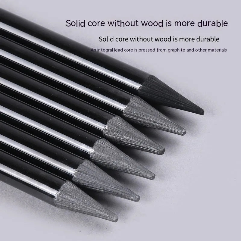 Carbonised pencil suit showing six graphite and three carbonised wooden pencils on suction card packaging