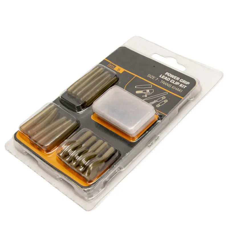 30-piece European carp fishing accessory set with anti-winding pipe, threaded hose, rotation and screw components