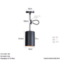 Retro iron art chandelier with matte black finish for bedroom or living room ceiling