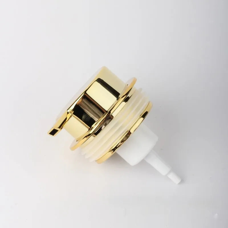ABS plastic foam pump head in Matte Black and Bright Gold for liquid soap dispensing