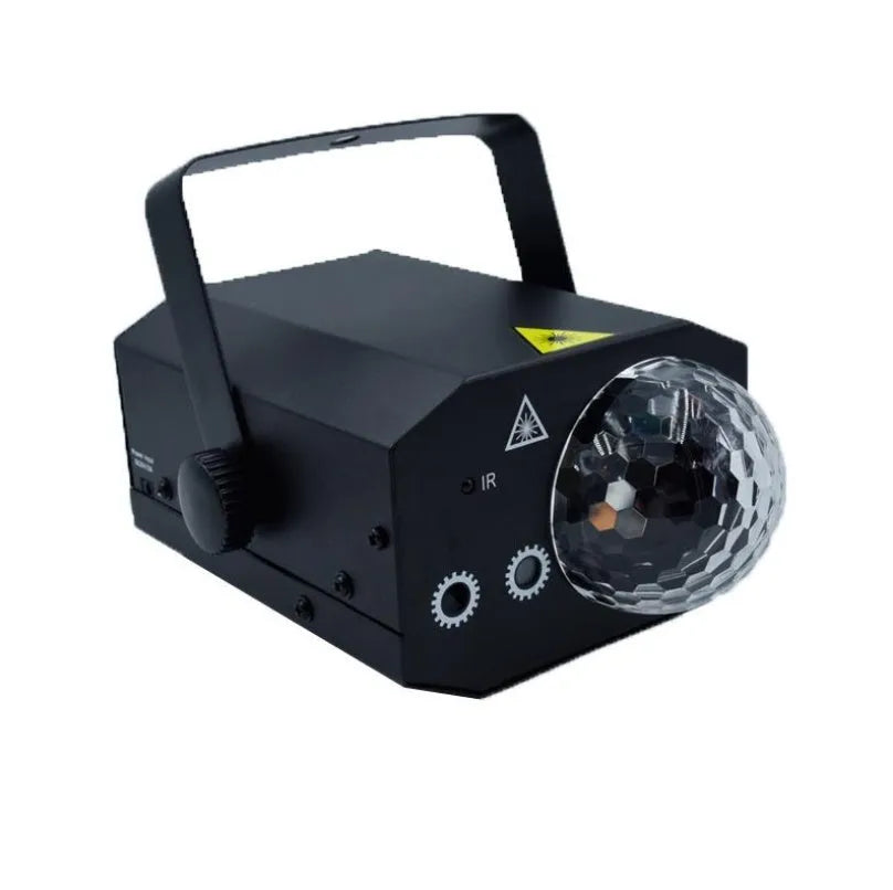 Black LED laser magic fan stage lighting equipment with dual projection effect for KTV bars and parties