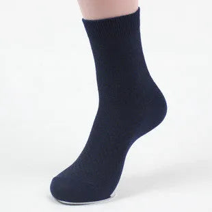 Men's bamboo fibre socks with small square pattern in black, grey, blue, and navy colours