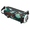 F666 portable Bluetooth speaker with fabric exterior and shoulder strap in multiple colours