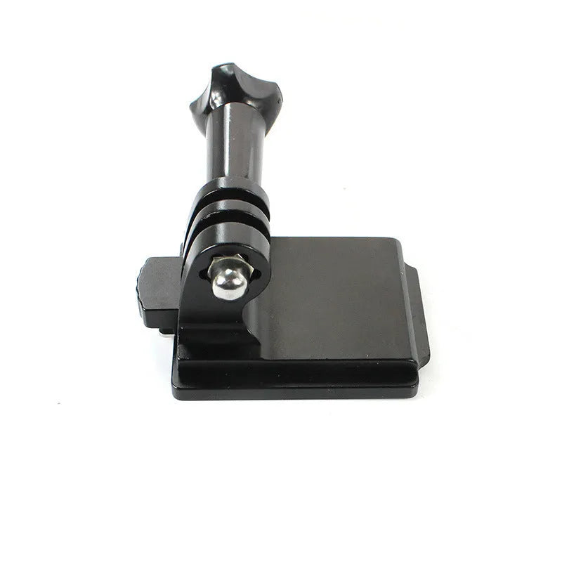 Black aluminium alloy and plastic helmet holder extension with quick release bracket for GoPro Hero 3 and Hero 4 cameras