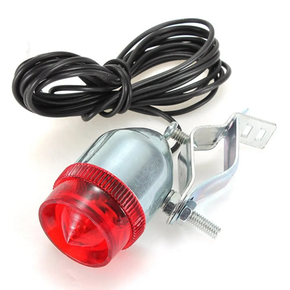 Silver bicycle dynamo generator light with friction drive mechanism and waterproof housing for 12V lighting systems