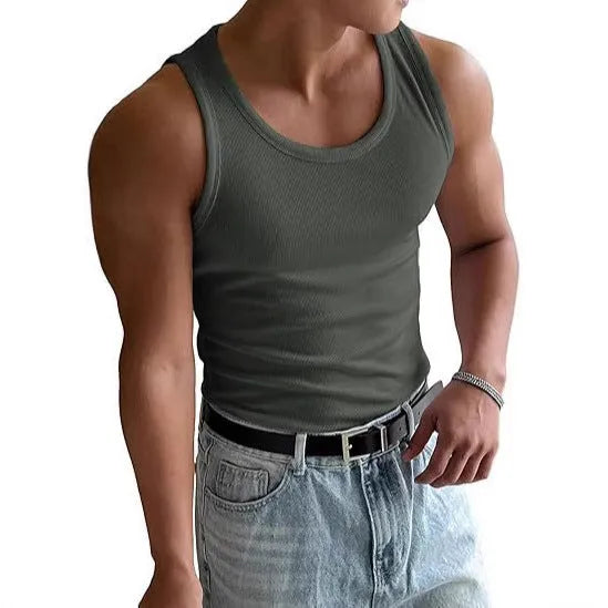 Men's tight fit round neck workout t-shirt in polyester fabric with wool lining