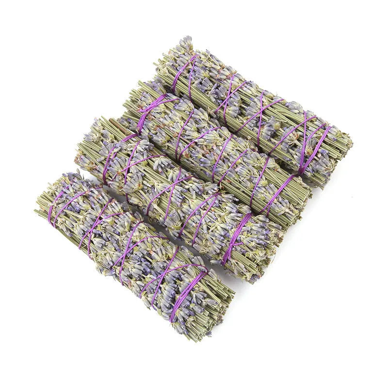 Natural dried flower aromatherapy stick with lavender fragrance measuring 4 inches long