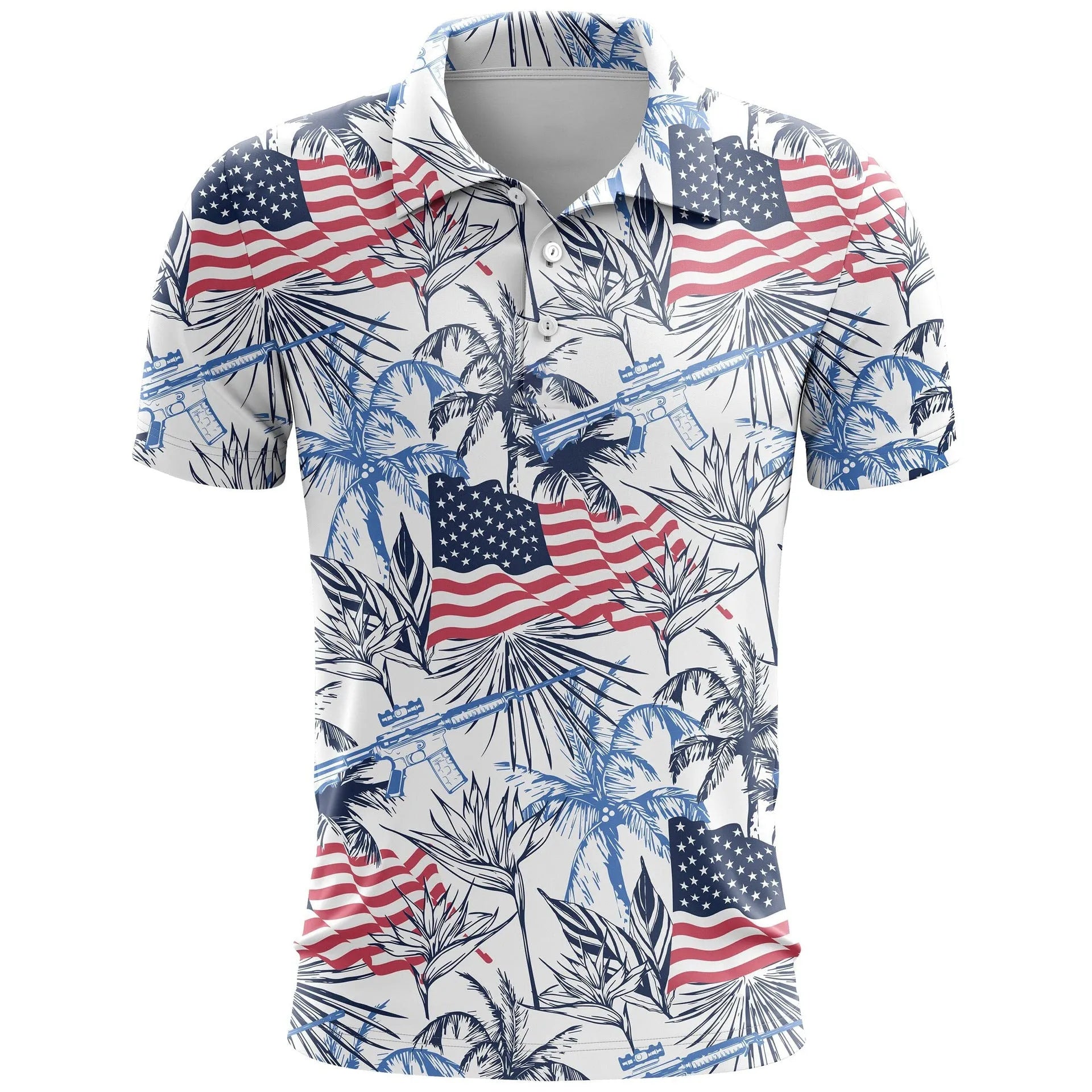 Men's 3D printed sports short sleeve top in loose fit with bird eye cloth fabric