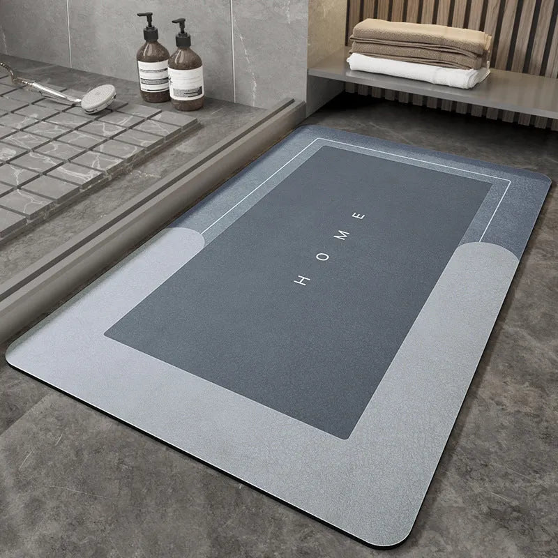 A blended material floor mat in Baikal blue, available in oval and rectangular shapes.