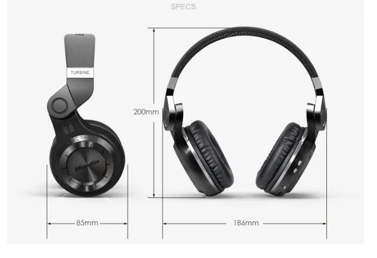 Blue String T2 Smart Edition Bluetooth headphones in black or white with metal folding design