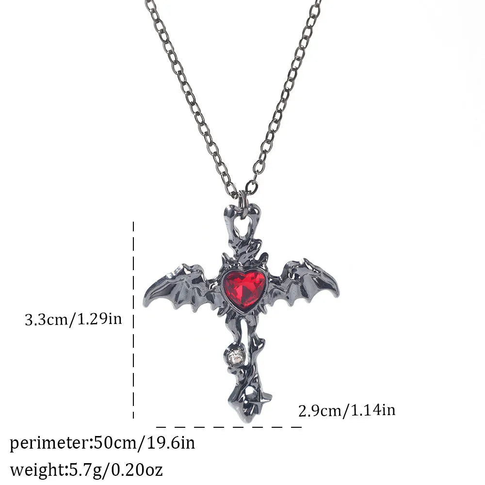 Zinc alloy Halloween necklace with spider bat pendant on a 45cm chain