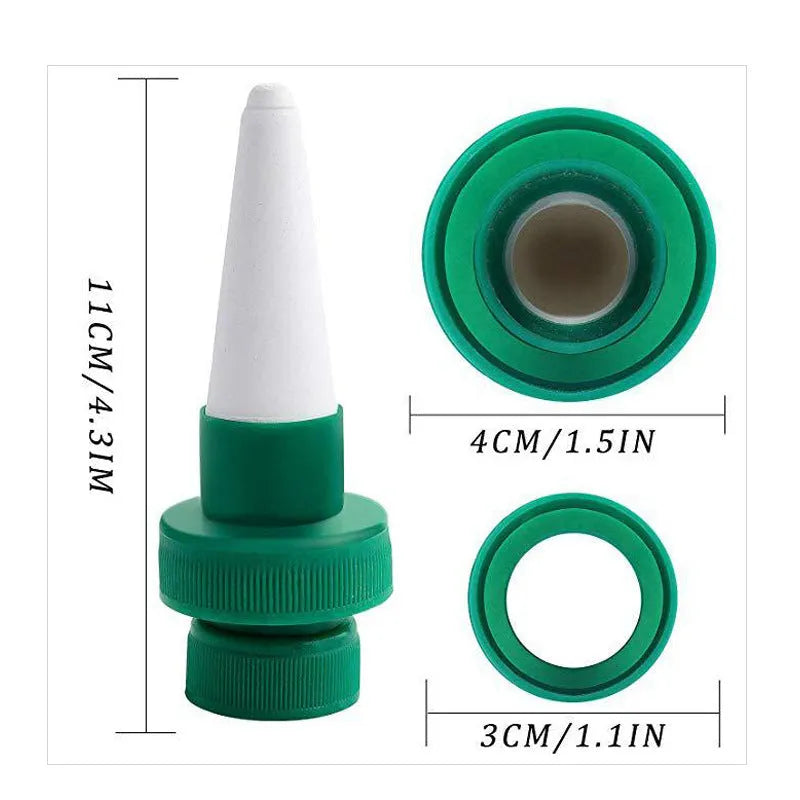 Green ceramic irrigation dripper for cola bottle automatic watering system
