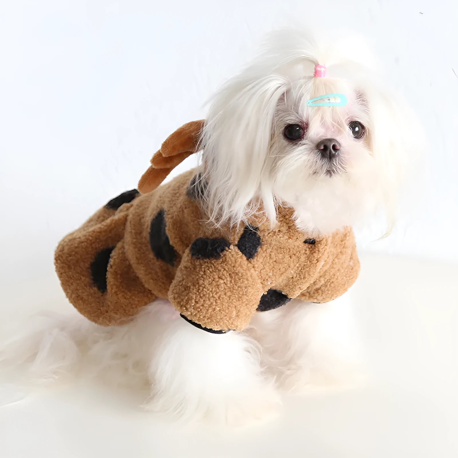 Petstyle big polka dot elk couple clothes for cats and dogs in skirt or four feet style
