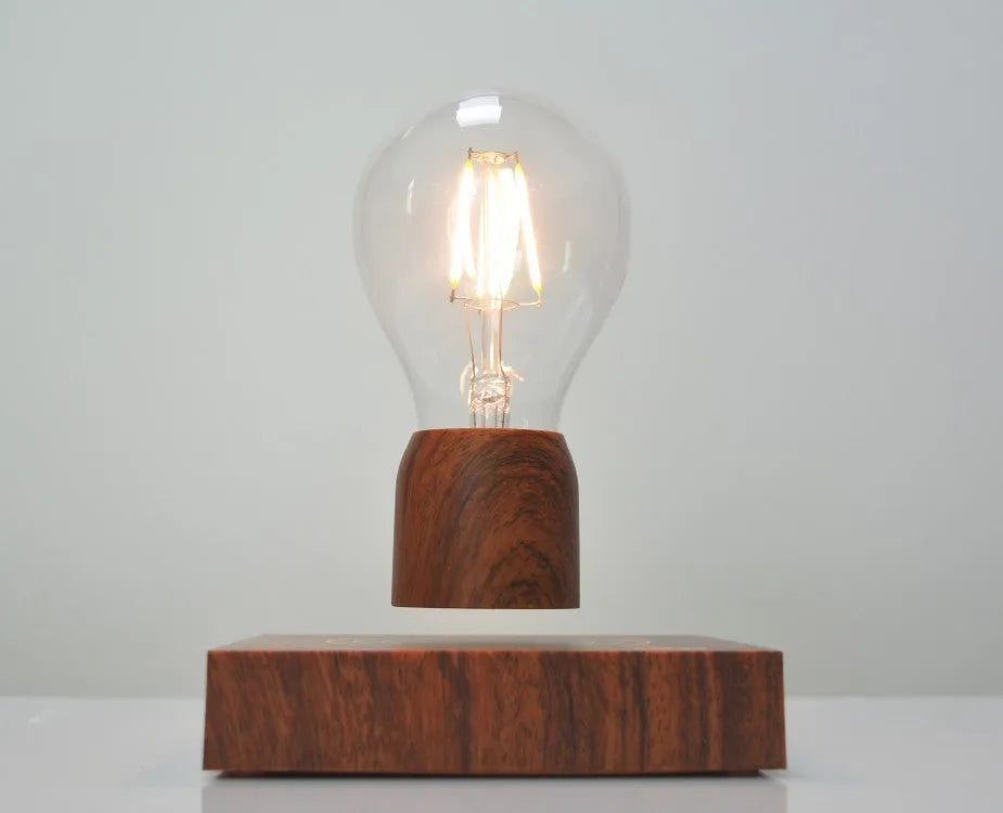 Magnetic levitation floating bulb with glass shade and British plug
