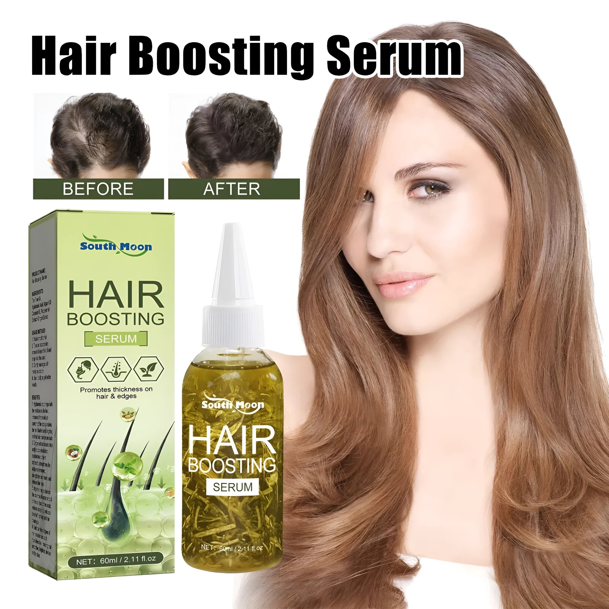 60ml bottle of hair care essential oil for anti-fall repair and dry hair end treatment