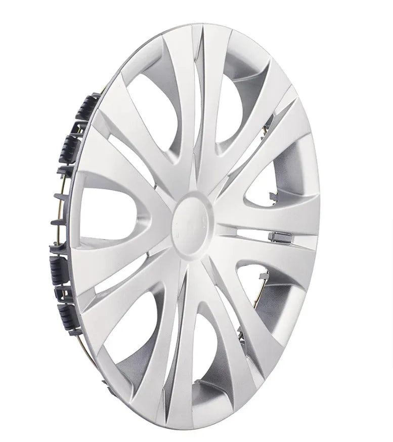 Universal monochrome ABS plastic wheel hub cover in electroplated finish for 15-inch tyre