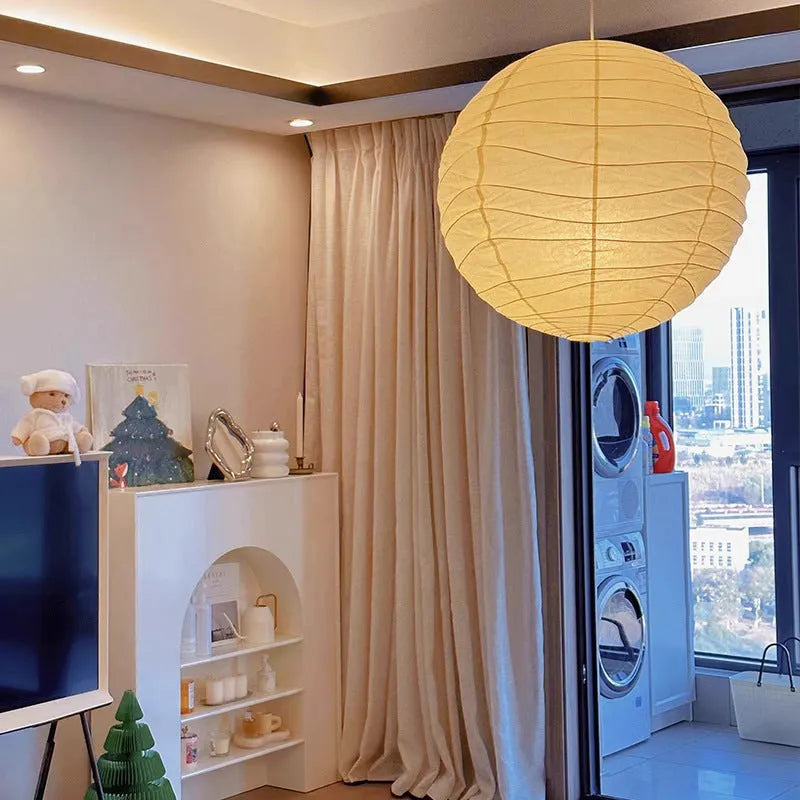 Japanese style rice paper chandelier ceiling light in 30cm or 45cm diameter