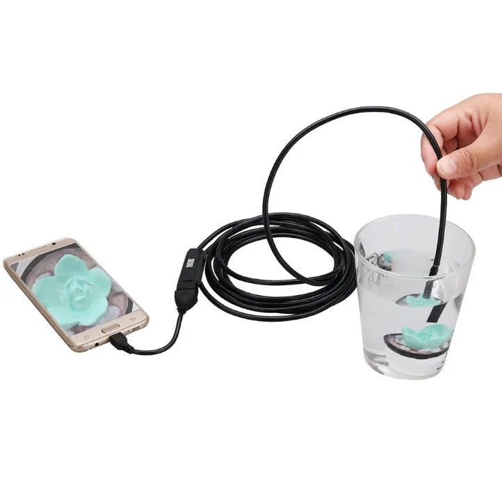 OWSOO 7mm USB endoscope camera with 5M waterproof snake tube and 6 adjustable LEDs for Android inspection