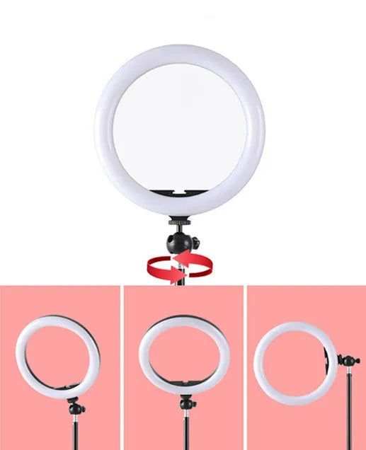 10-inch ring selfie light with metal bracket for smartphone video recording