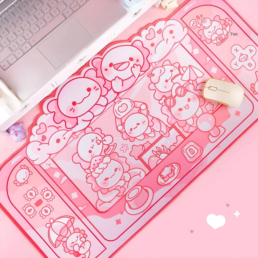 Hexagonal crane machine Dragon Doll anime large cloth mouse pad measuring 75x40cm