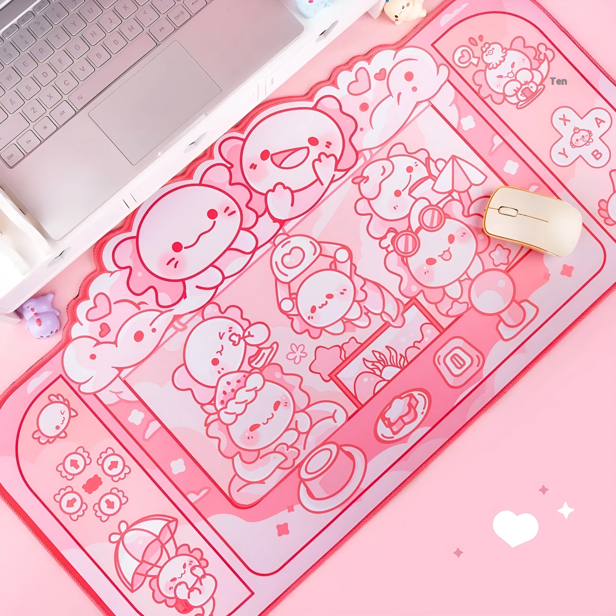 Hexagonal crane machine Dragon Doll anime large cloth mouse pad measuring 75x40cm