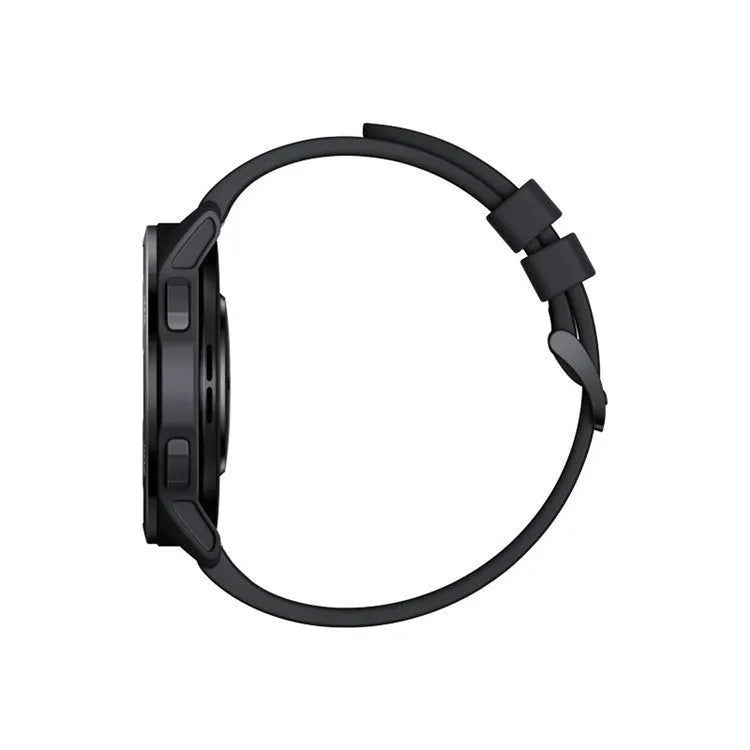 Dual band GPS smart watch with call function on silicone strap in black, white, or blue colours