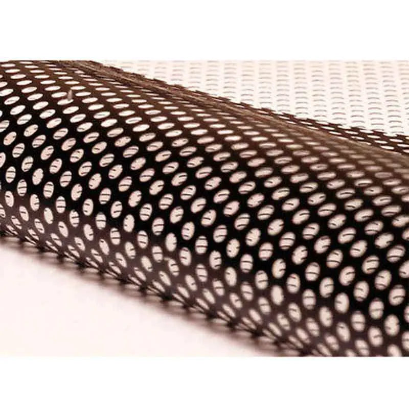 Roll of perforated mesh plastic adhesive film for DIY car wrapping, showing scale next to a 30cm ruler.